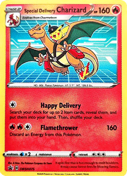 Pokemon Special Delivery Charizard Black Star Promo SWSH075 HOLO store SEALED IN HAND