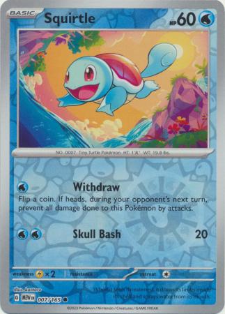 151 - 007/165 - Squirtle - Reverse Holo