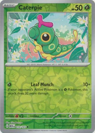 151 - 010/165 - Caterpie - Reverse Holo