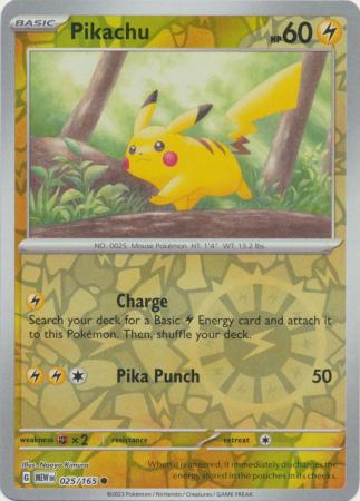 151 - 025/165 - Pikachu - Reverse Holo