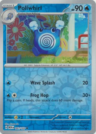 151 - 061/165 - Poliwhirl - Reverse Holo