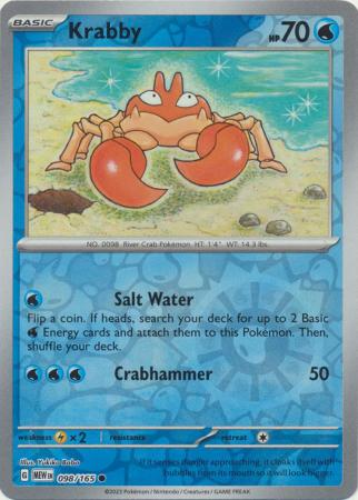 151 - 098/165 - Krabby - Reverse Holo