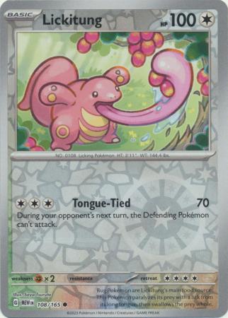 151 - 108/165 - Lickitung - Reverse Holo