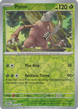 151 - 127/165 - Pinsir - Reverse Holo