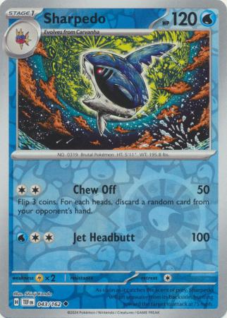 Temporal Forces - 043/162 - Sharpedo - Reverse Holo