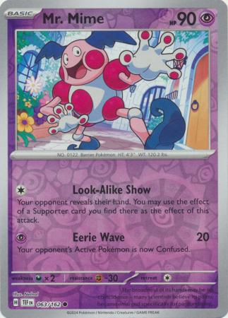 Temporal Forces - 063/162 - Mr. Mime - Reverse Holo
