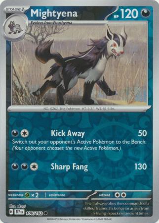 Temporal Forces - 106/162 - Mightyena - Reverse Holo