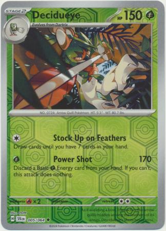 Shrouded Fable - 005/064 - Decidueye - Reverse Holo