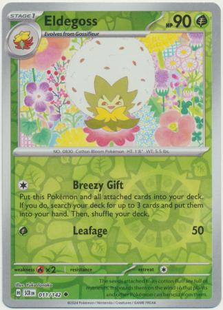 Stellar Crown - 011/142 - Eldegoss - Reverse Holo