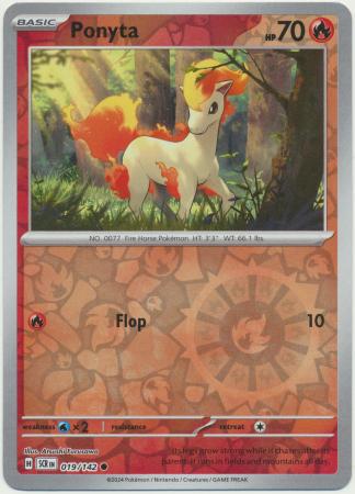 Stellar Crown - 019/142 - Ponyta - Reverse Holo