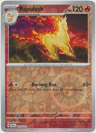 Stellar Crown - 020/142 - Rapidash - Reverse Holo