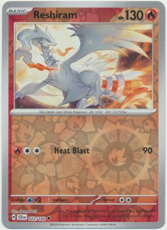 Stellar Crown - 022/142 - Reshiram - Reverse Holo