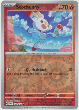 Stellar Crown - 026/142 - Scorbunny - Reverse Holo