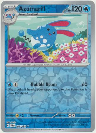 Stellar Crown - 034/142 - Azumarill - Reverse Holo