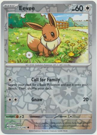 Stellar Crown - 113/142 - Eevee - Reverse Holo