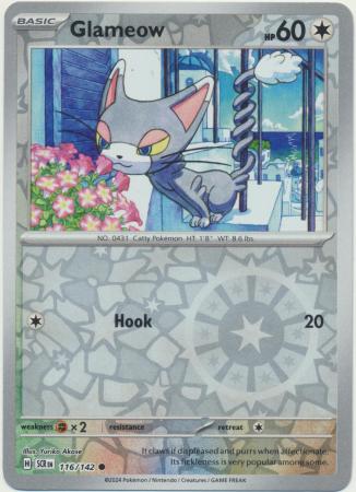 Stellar Crown - 116/142 - Glameow - Reverse Holo