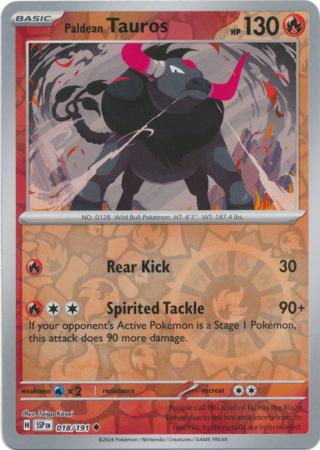 Surging Sparks - 018/191 - Paldean Tauros - Reverse Holo