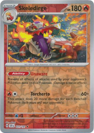 Surging Sparks - 031/191 - Skeledirge - Reverse Holo