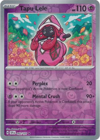 Surging Sparks - 092/191 - Tapu Lele - Reverse Holo