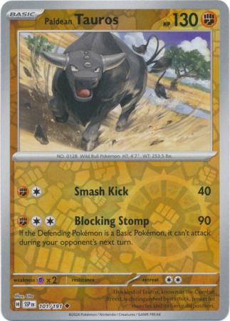 Surging Sparks - 101/191 - Paldean Tauros - Reverse Holo