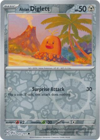 Surging Sparks - 122/191 - Alolan Diglett - Reverse Holo