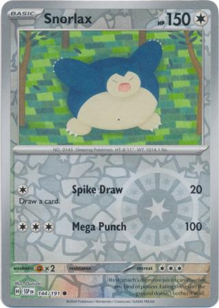 Surging Sparks - 144/191 - Snorlax - Reverse Holo