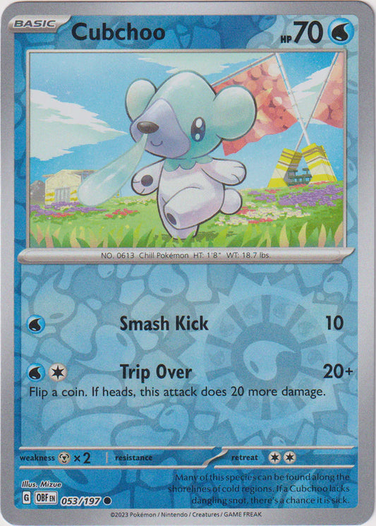 Obsidian Flames - 053/197 - Cubchoo - Reverse Holo