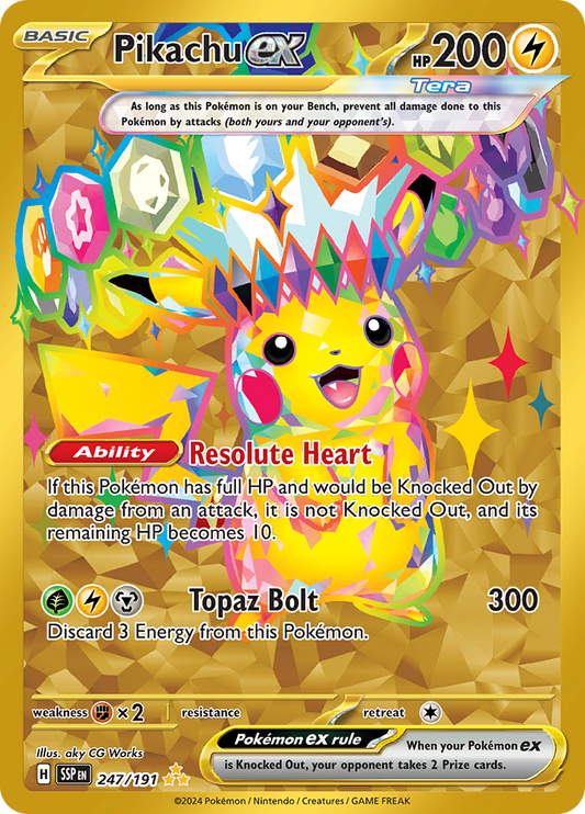 Surging Sparks - 247/191 - Pikachu ex (Gold)