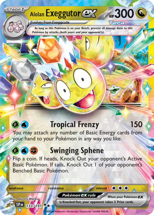 Surging Sparks - 133/191 - Alolan Exeggutor ex