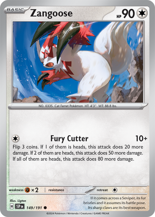 Surging Sparks - 149/191 - Zangoose