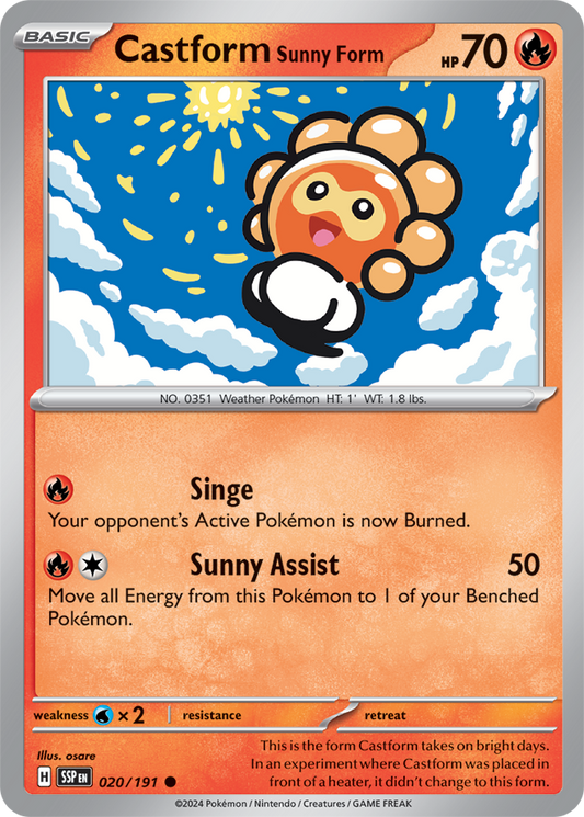 Surging Sparks - 020/191 - Castform Sunny Form