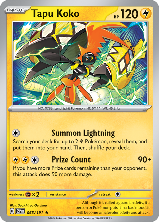 Surging Sparks - 065/191 - Tapu Koko - Holo