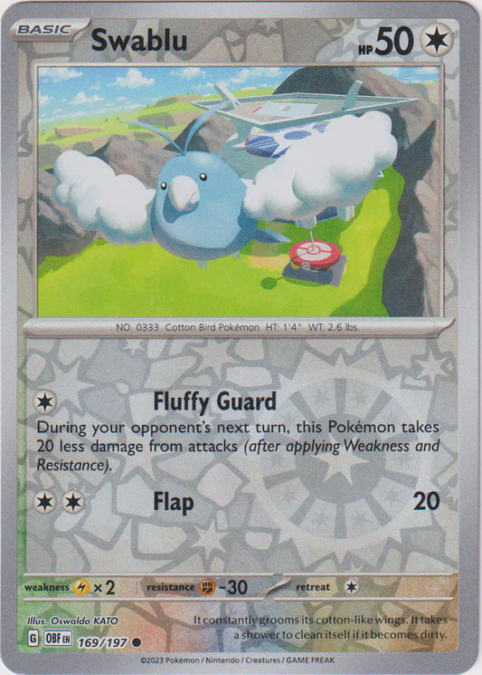 Obsidian Flames - 169/197 - Swablu - Reverse Holo