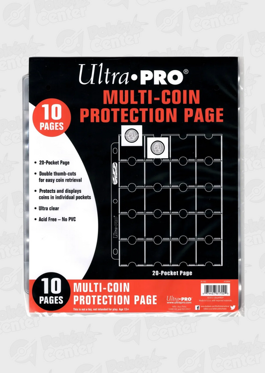 Ultra PRO 20-Pocket Multi-Coin Protection Pages (10 stuks)