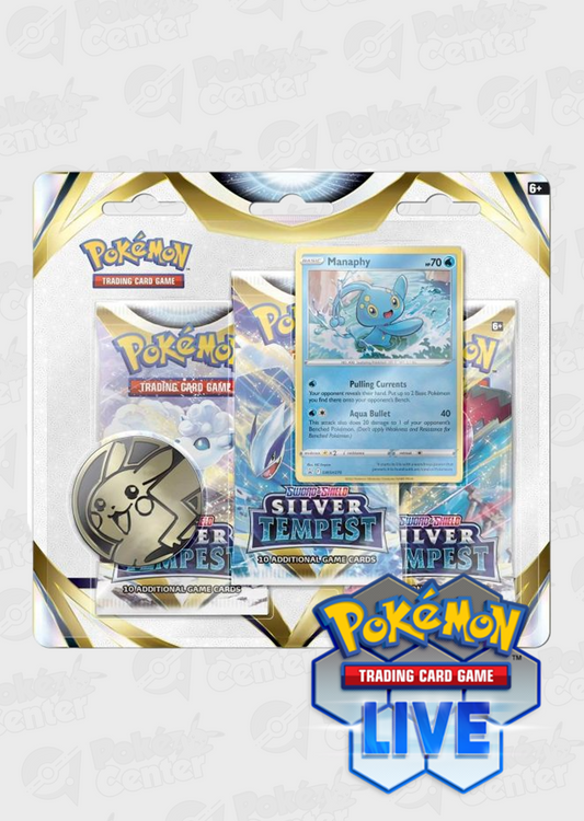 Live Code Card: Silver Tempest 3pk: Manaphy