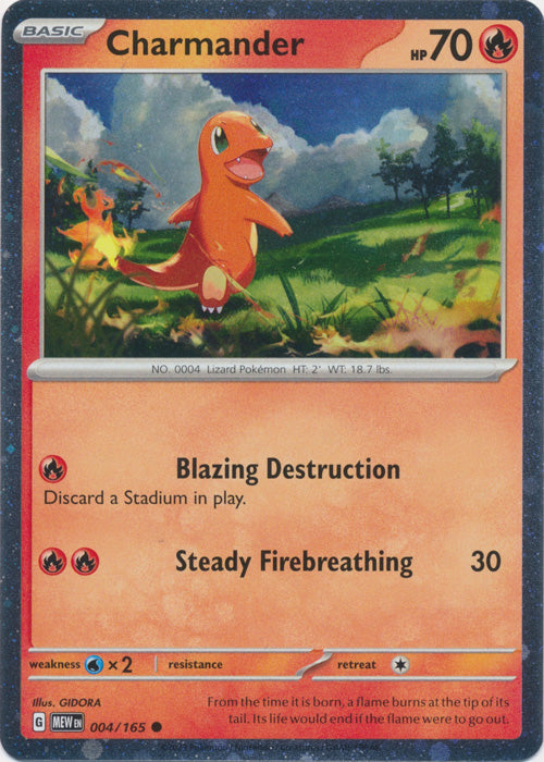 151 - 004/165 - Charmander - Cosmos Holo