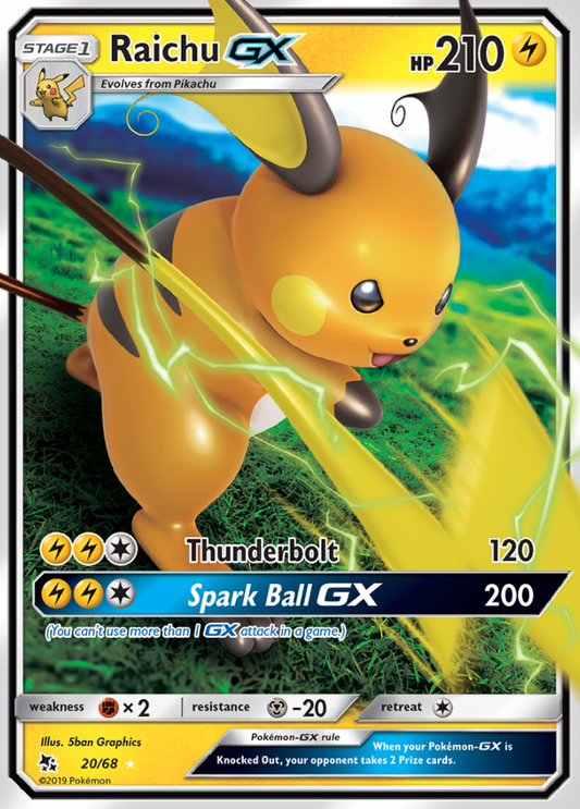 Hidden Fates - 020/068 - Raichu GX