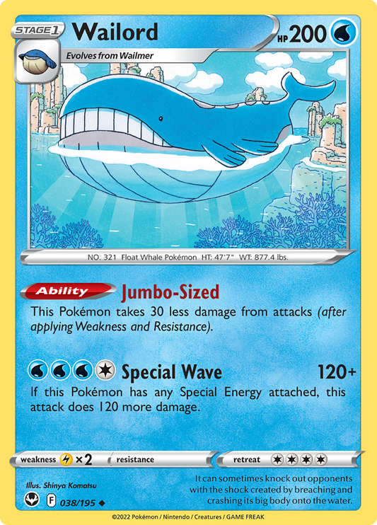 Silver Tempest - 038/195 - Wailord