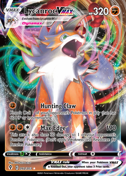 Evolving Skies - 092/203 - Lycanroc VMAX