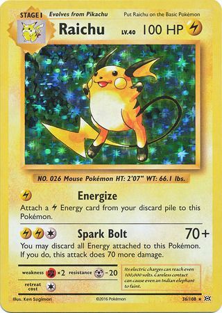 Evolutions - 036/108 - Raichu - Holo