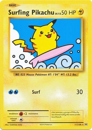 Evolutions - 111/108 - Surfing Pikachu