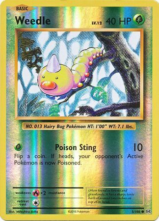 Evolutions - 005/108 - Weedle - Reverse Holo