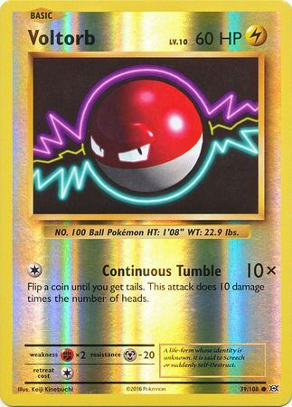 Evolutions - 039/108 - Voltorb - Reverse Holo