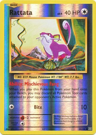 Evolutions - 066/108 - Rattata - Reverse Holo