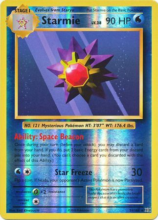 Evolutions - 031/108 - Starmie - Reverse Holo