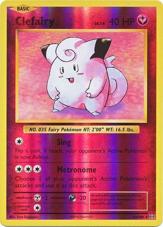 Evolutions - 063/108 - Clefairy - Reverse Holo