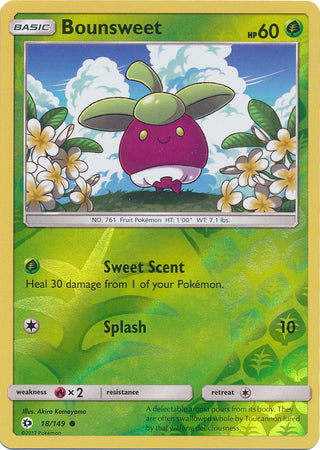 Sun & Moon - 018/149 - Bounsweet - Reverse Holo