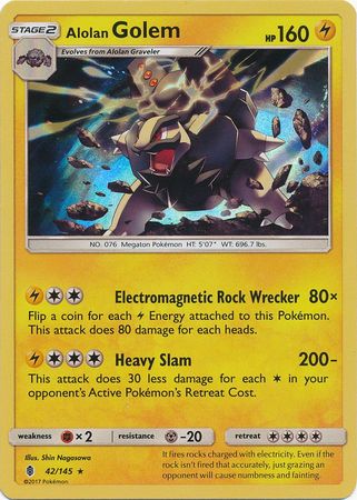 Guardians Rising - 042/145 - Alolan Golem - Holo