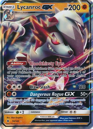 Guardians Rising - 074/145 - Lycanroc GX