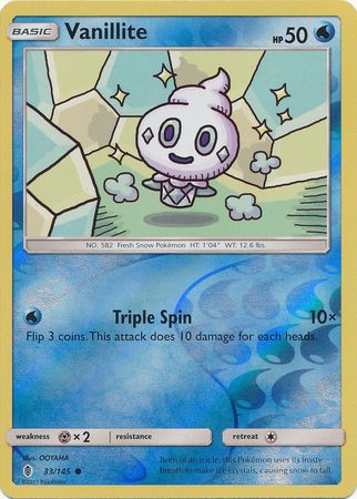 Guardians Rising - 033/145 - Vanillite - Reverse Holo